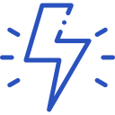 Lightning bolt icon symbolising high-performance website optimisation for instant loading speeds and improved user engagement