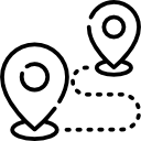 Map pin and navigation path icon representing local lead generation and Google Maps Top 3 ranking services